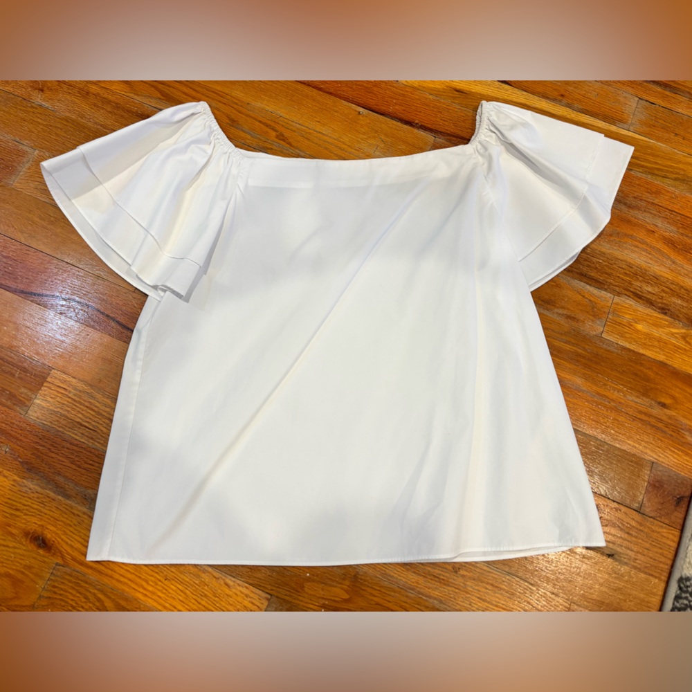 Alice + Olivia White Off-Shoulder Top